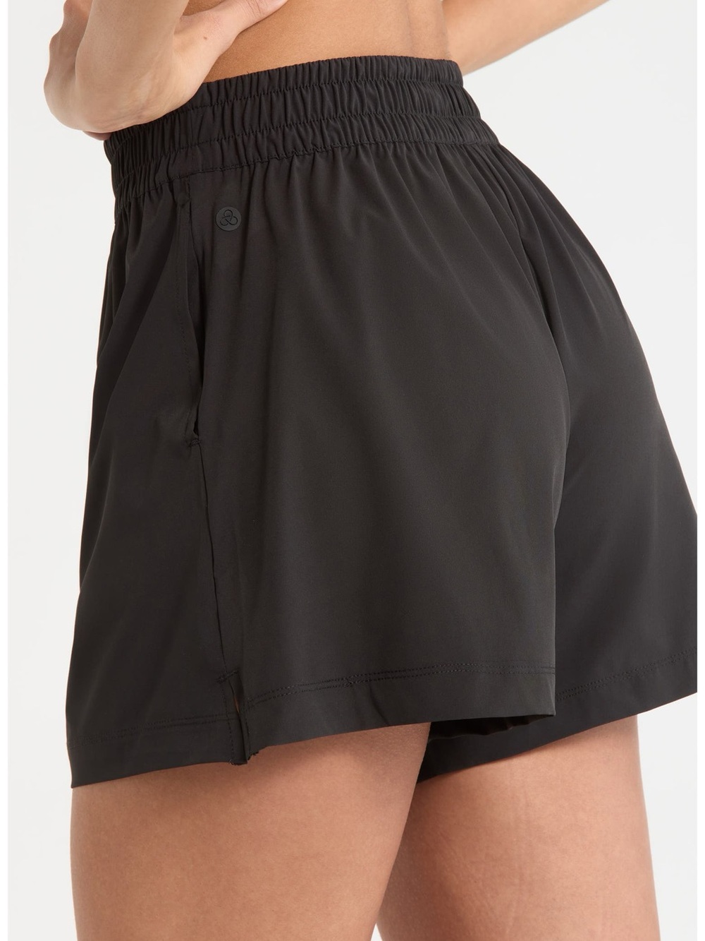 Zella Atlas High Rise Daily Shorts Black Lined Running Shorts Size L NWT